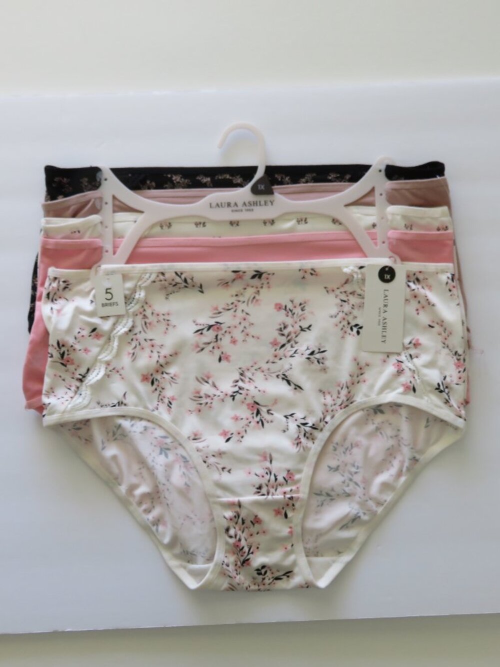 (#131) Laura Ashley Soft 5 piece set Briefs Panties